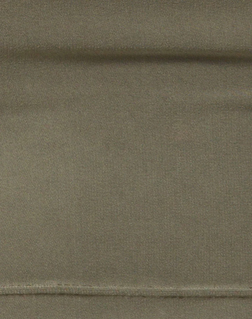 Shim Cutout Crop Top in Khaki - Image 5