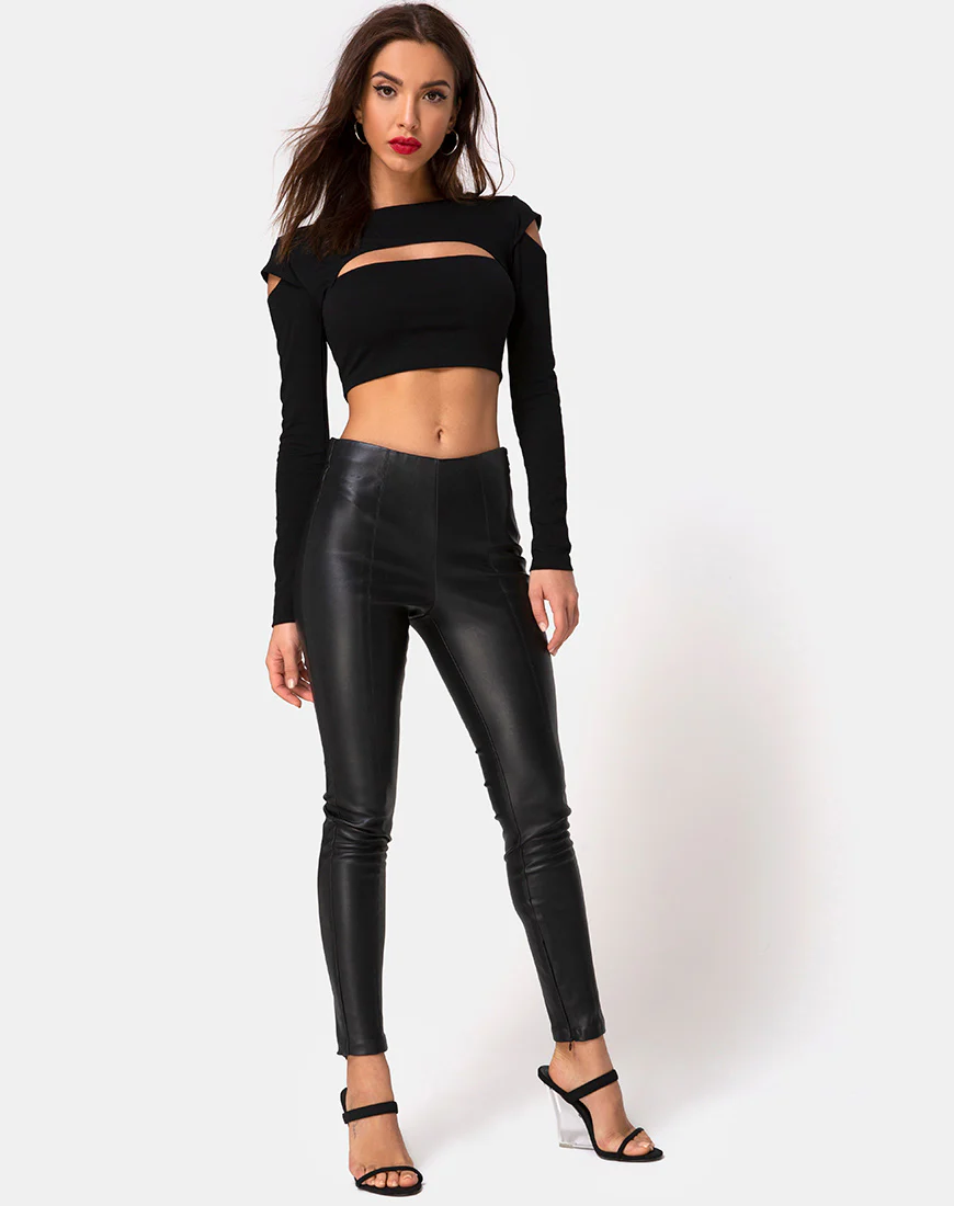 Shink Crop Top in Black - Image 3