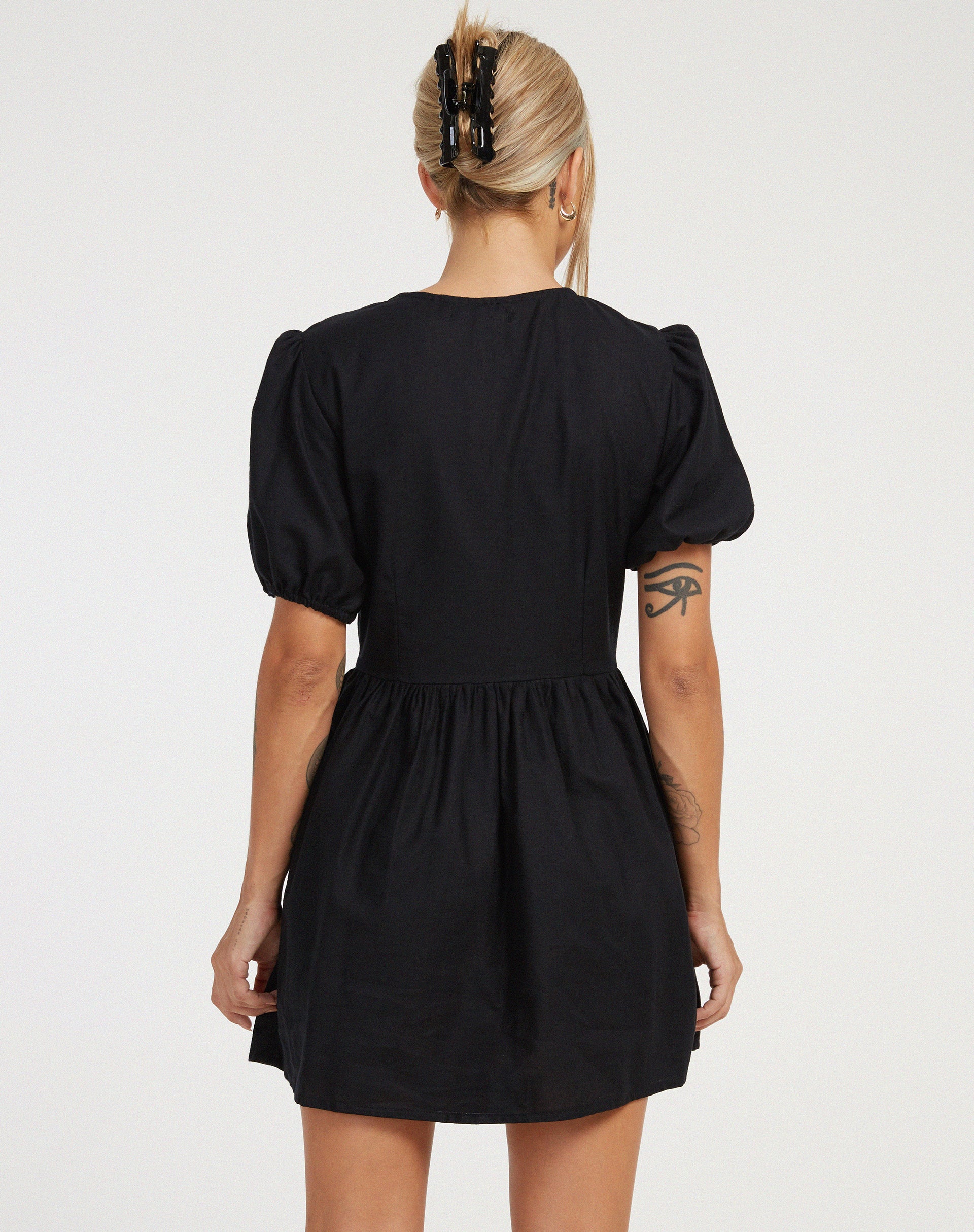 Shirley Mini Dress in Black - Image 2