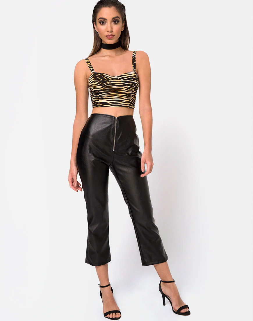 Shistra Cropped Top in Zip's Zebra Brown - Image 3