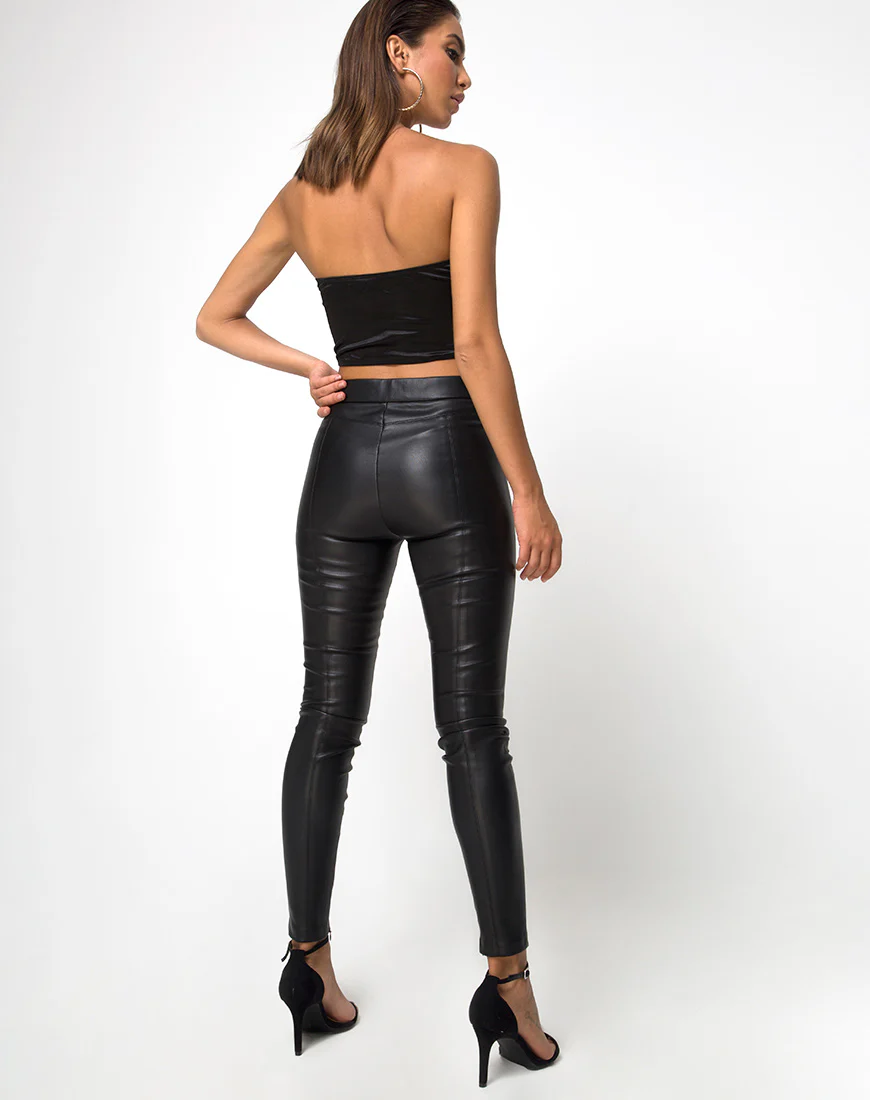 Shisui Bralet In Black satin with Lace - Image 4