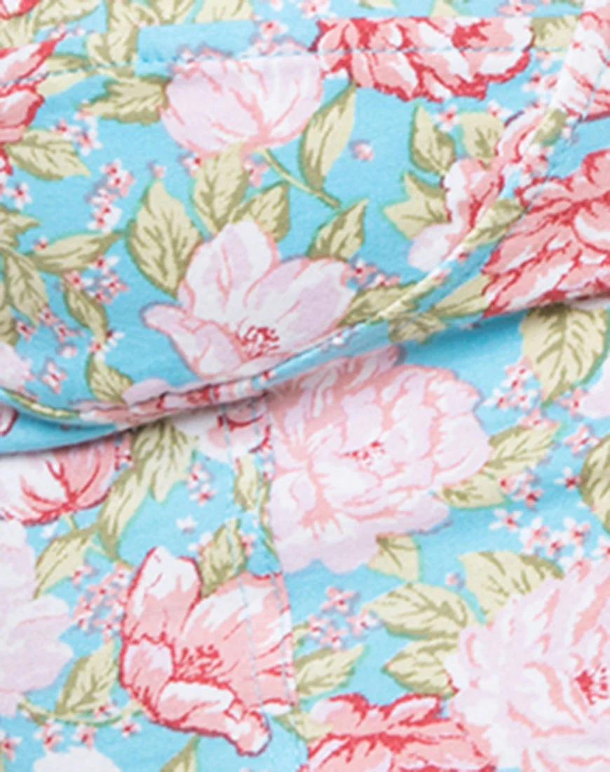 Shisui Tube Top in Bloom Floral Blue Base - Image 5