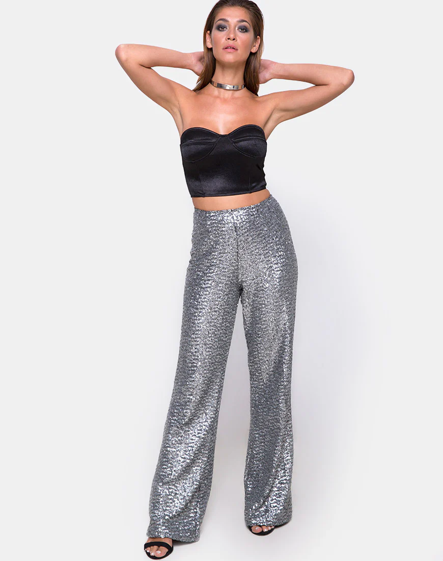 Shisui Tube Top in Satin Black - Image 3