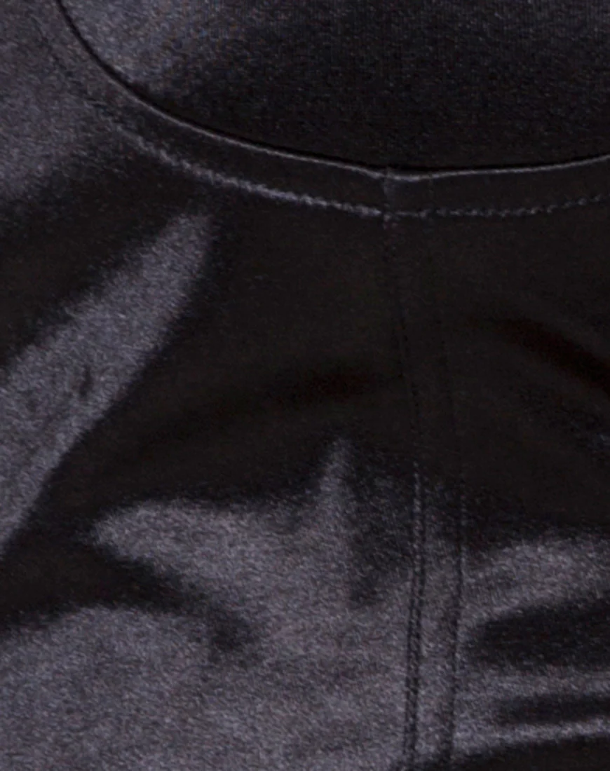 Shisui Tube Top in Satin Black - Image 5