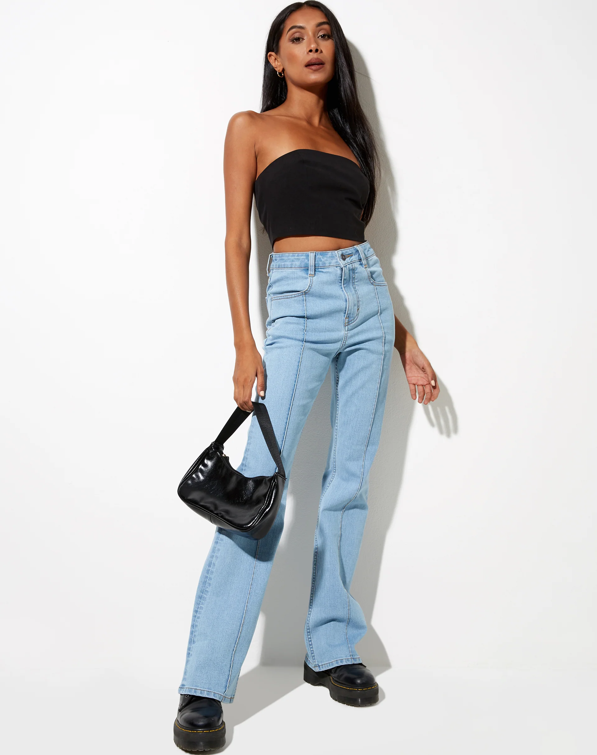 Shoki Bandeau Top in Black - Image 3