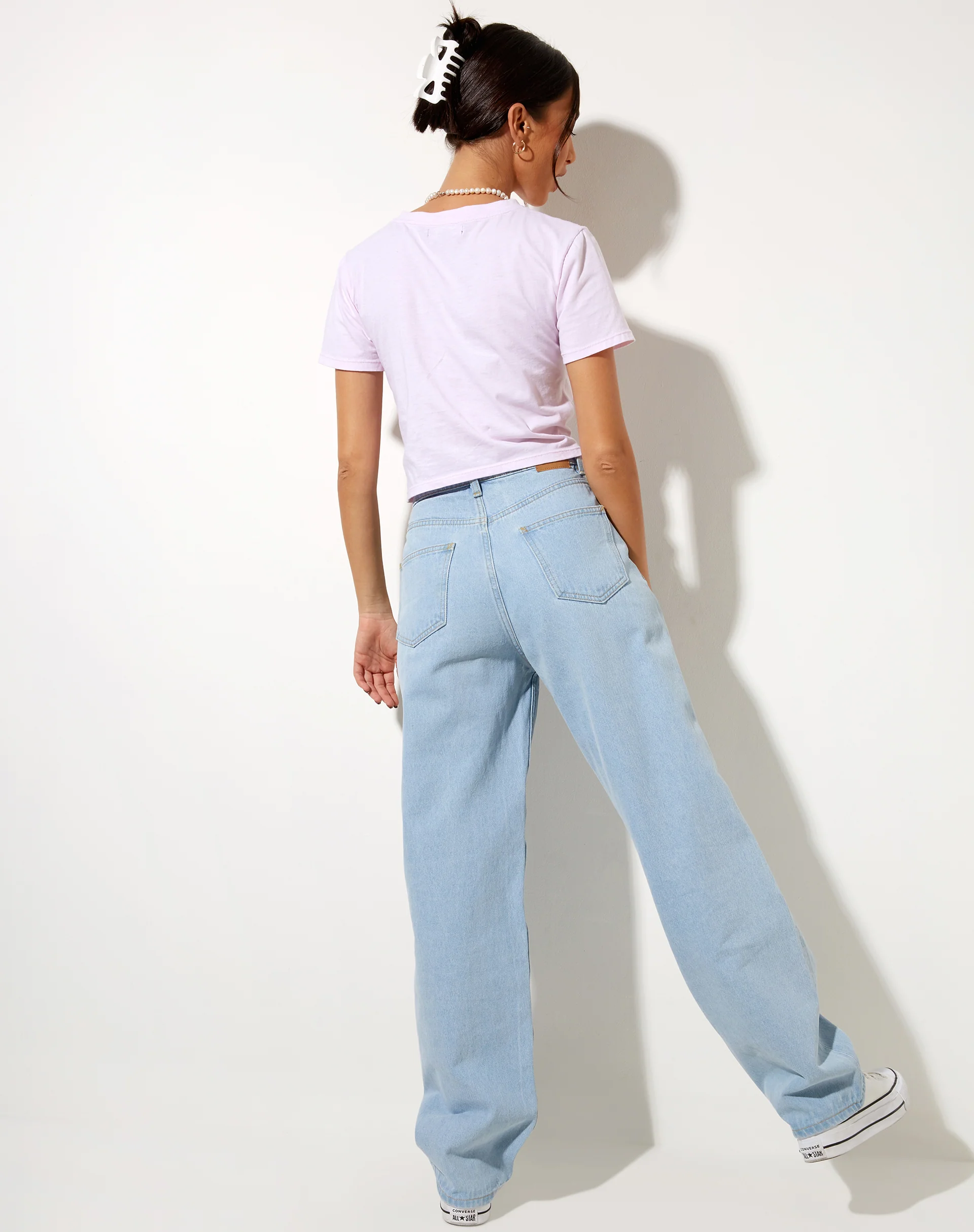 Shrunk Tee in Baby Pink Paradise Dolphin - Image 5
