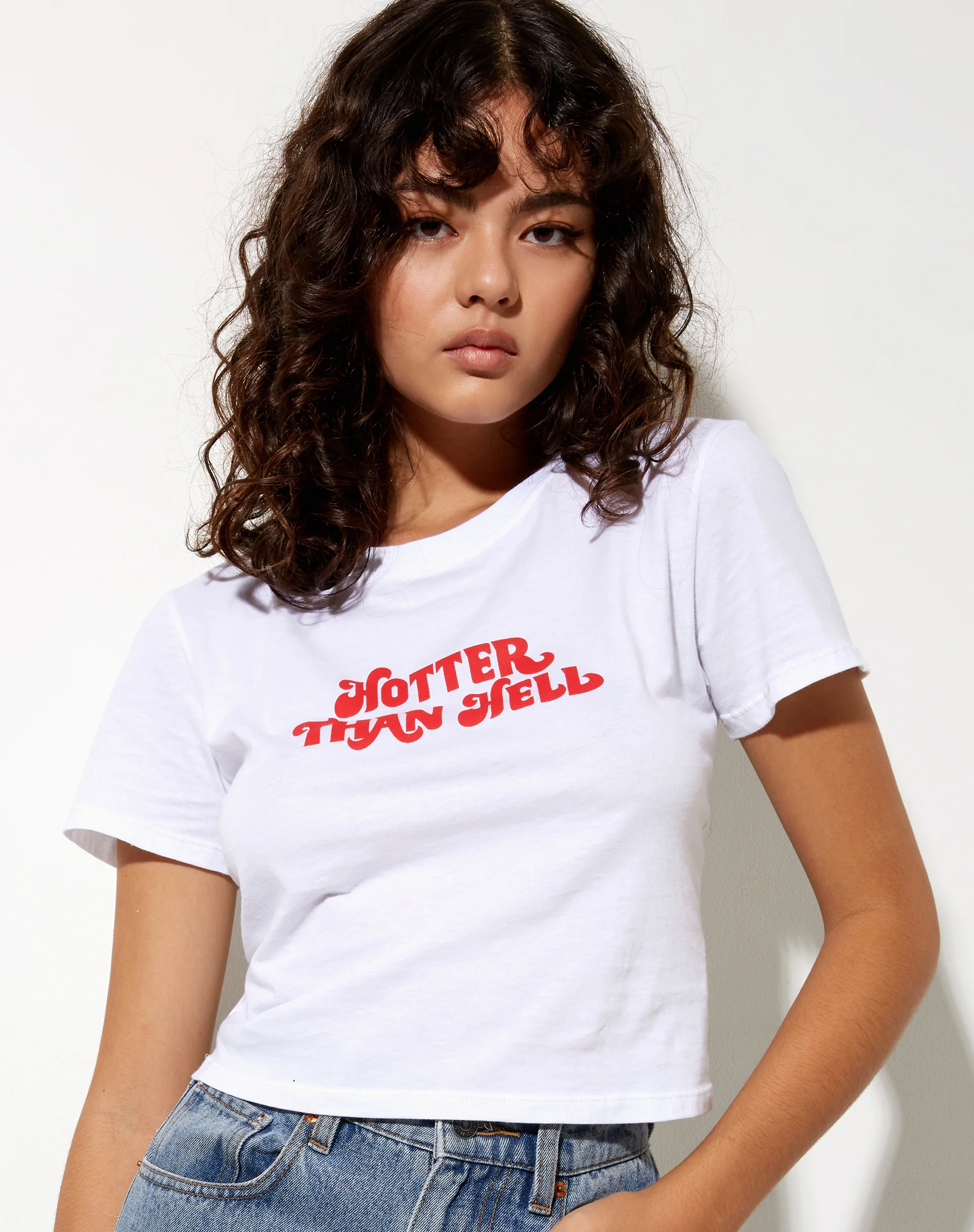 Shrunk Tee in White Hotter Than Hell - Image 2