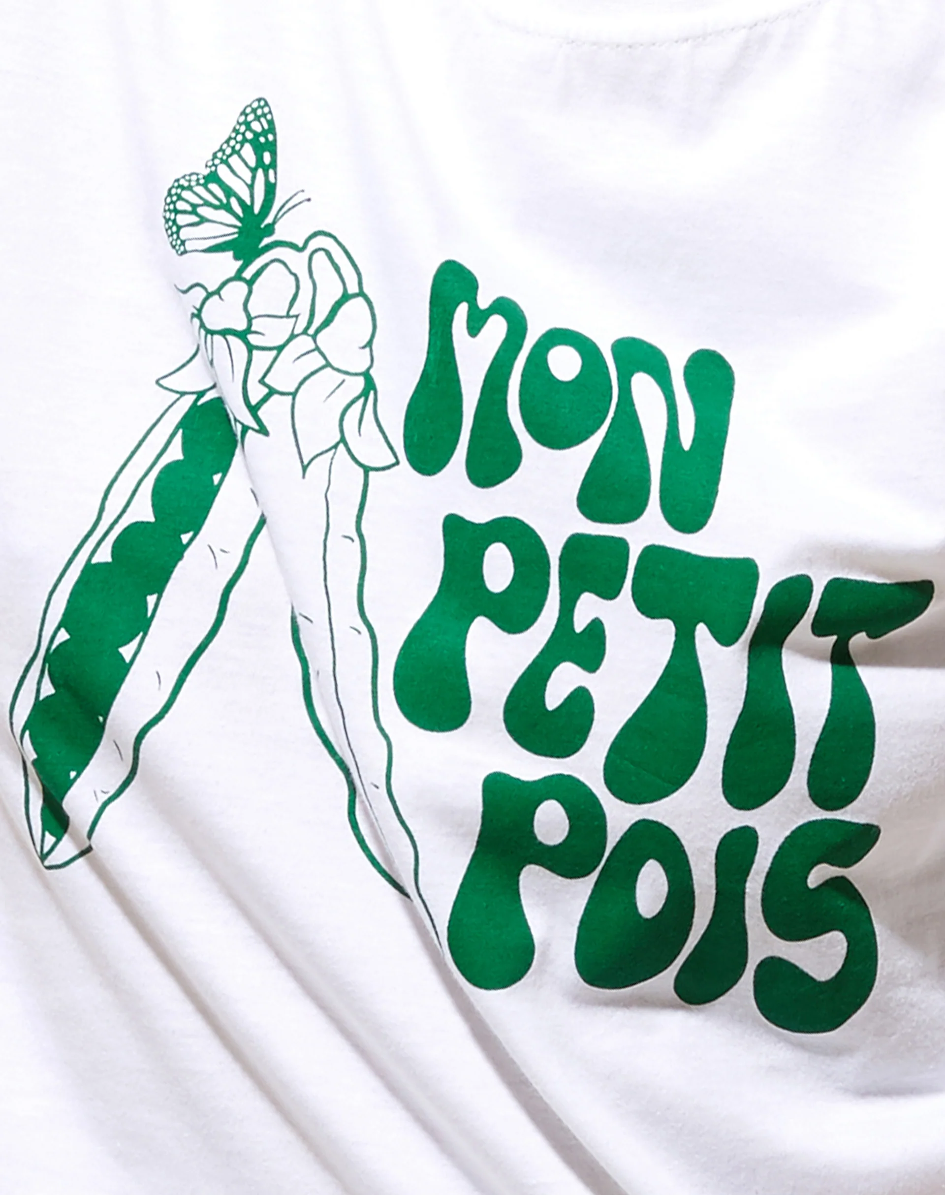Shrunk Tee in White Mon Petit Pois - Image 7