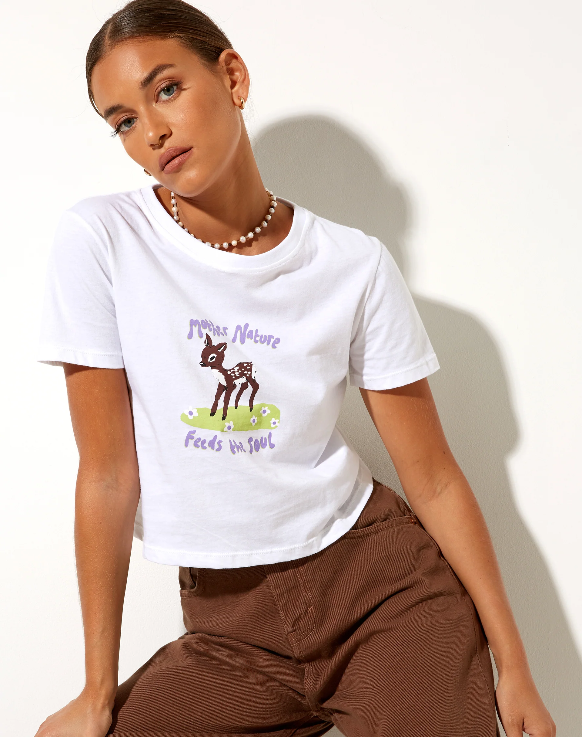 Shrunk Tee in White Mother Nature - Image 2