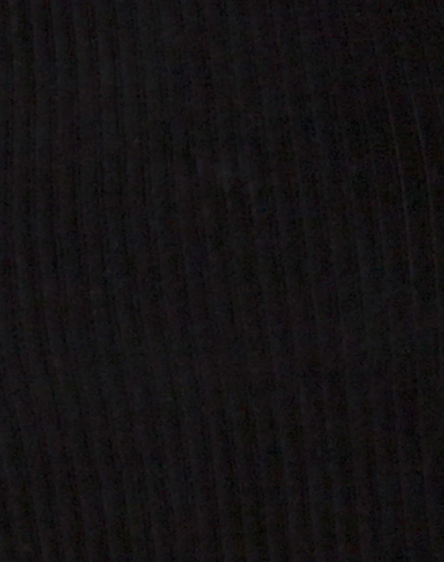 Shureen Crop Top in Rib Black - Image 5