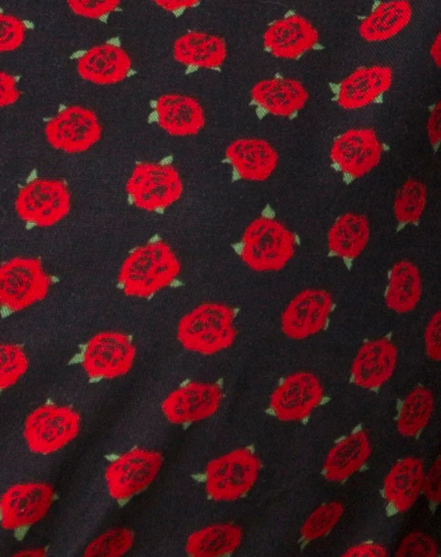 Sibel Top in Dotty Rose Black - Image 5