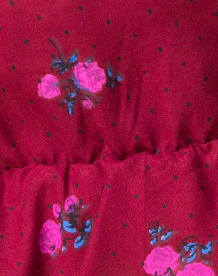 Sibel Top in Magenta Rose Pink - Image 5