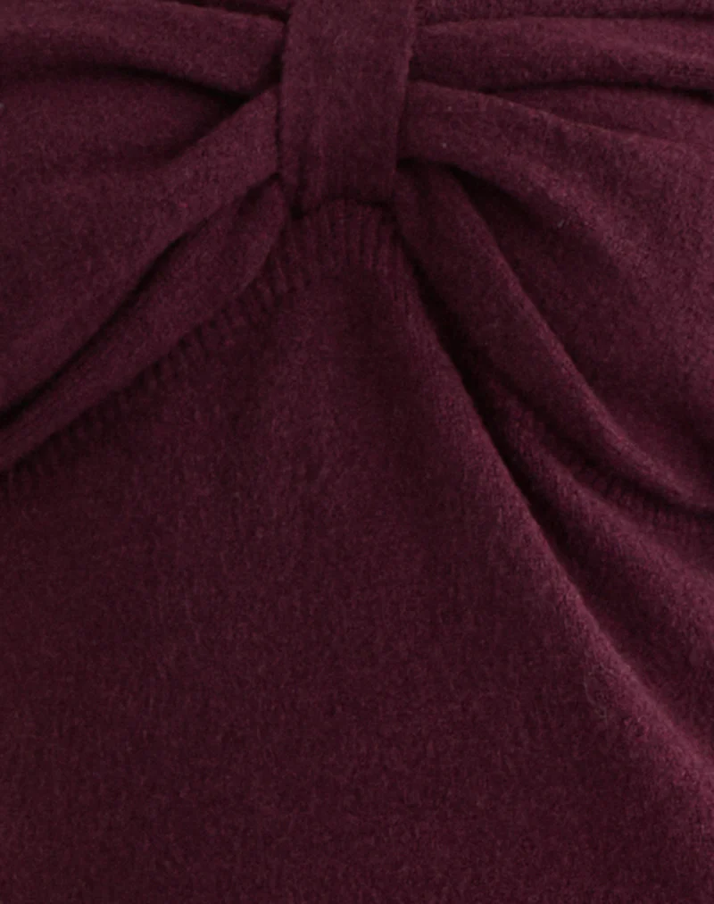 Sikuna Bow Jumper in Deep Purple - Image 7