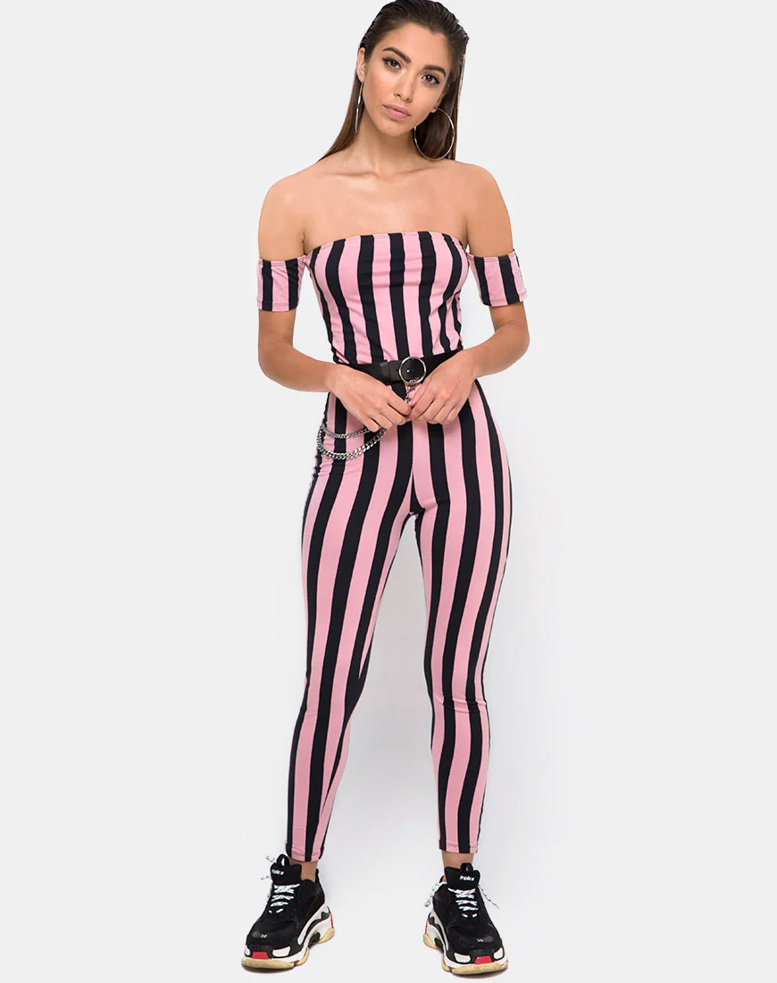 Silen Unitard in Campbell Stripe - Image 3