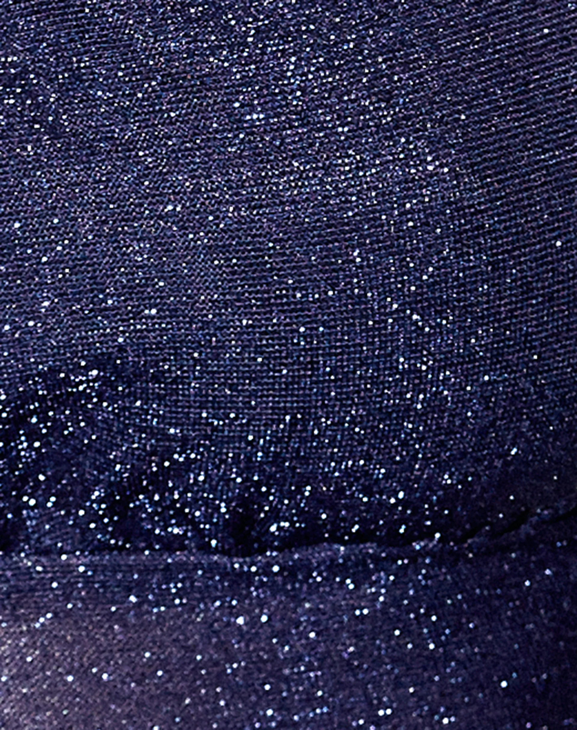 Silta Crop Top in Glitter Lurex Navy Blue - Image 7