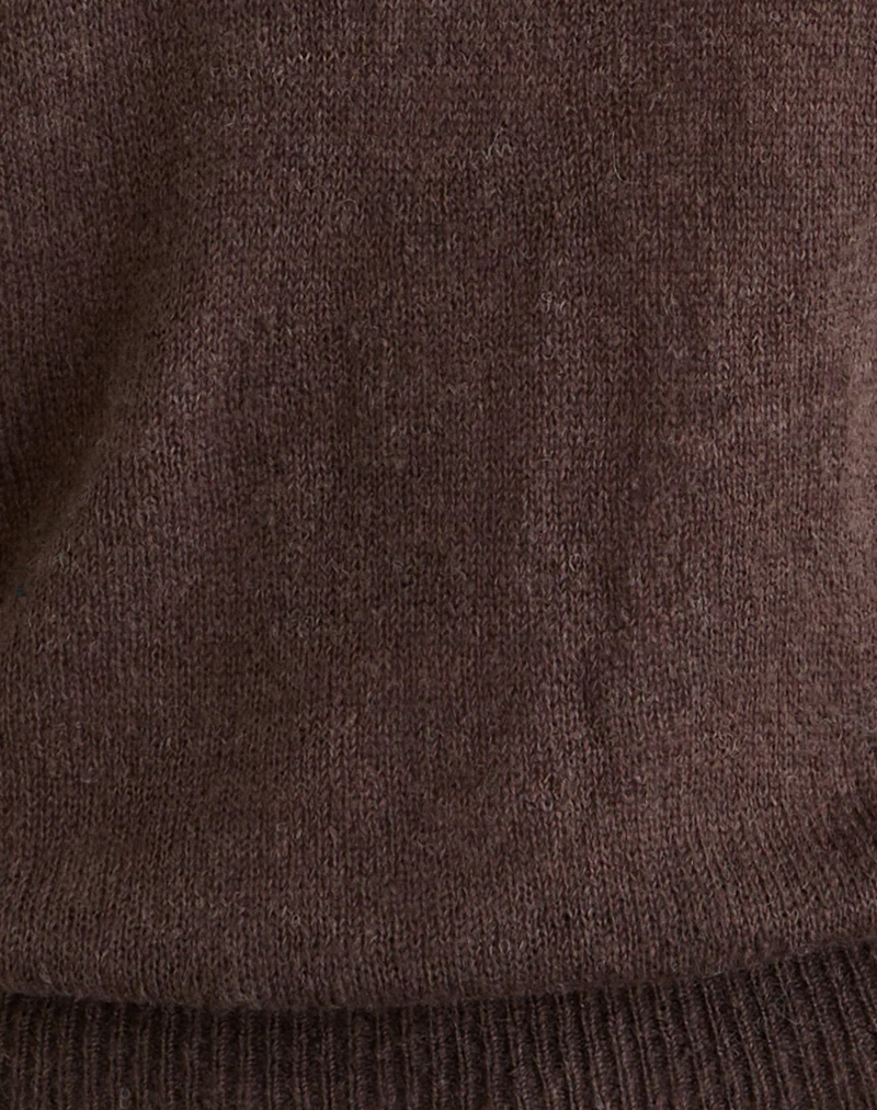 Sinda Scoopback Top in Knit Dark Chocolate - Image 5
