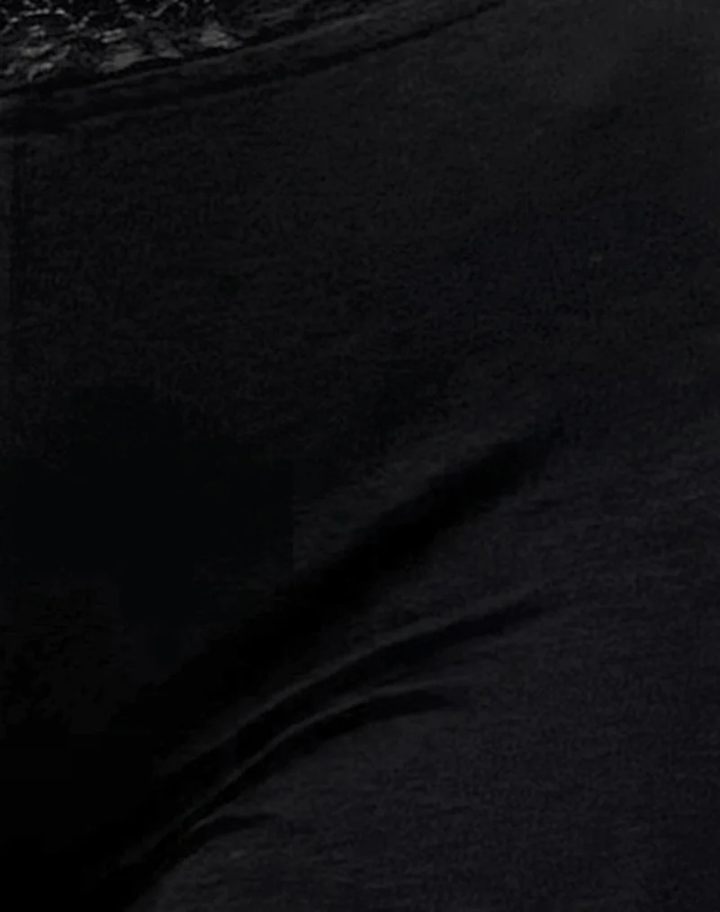 Sinena Lace Trim Trousers in Black - Image 6