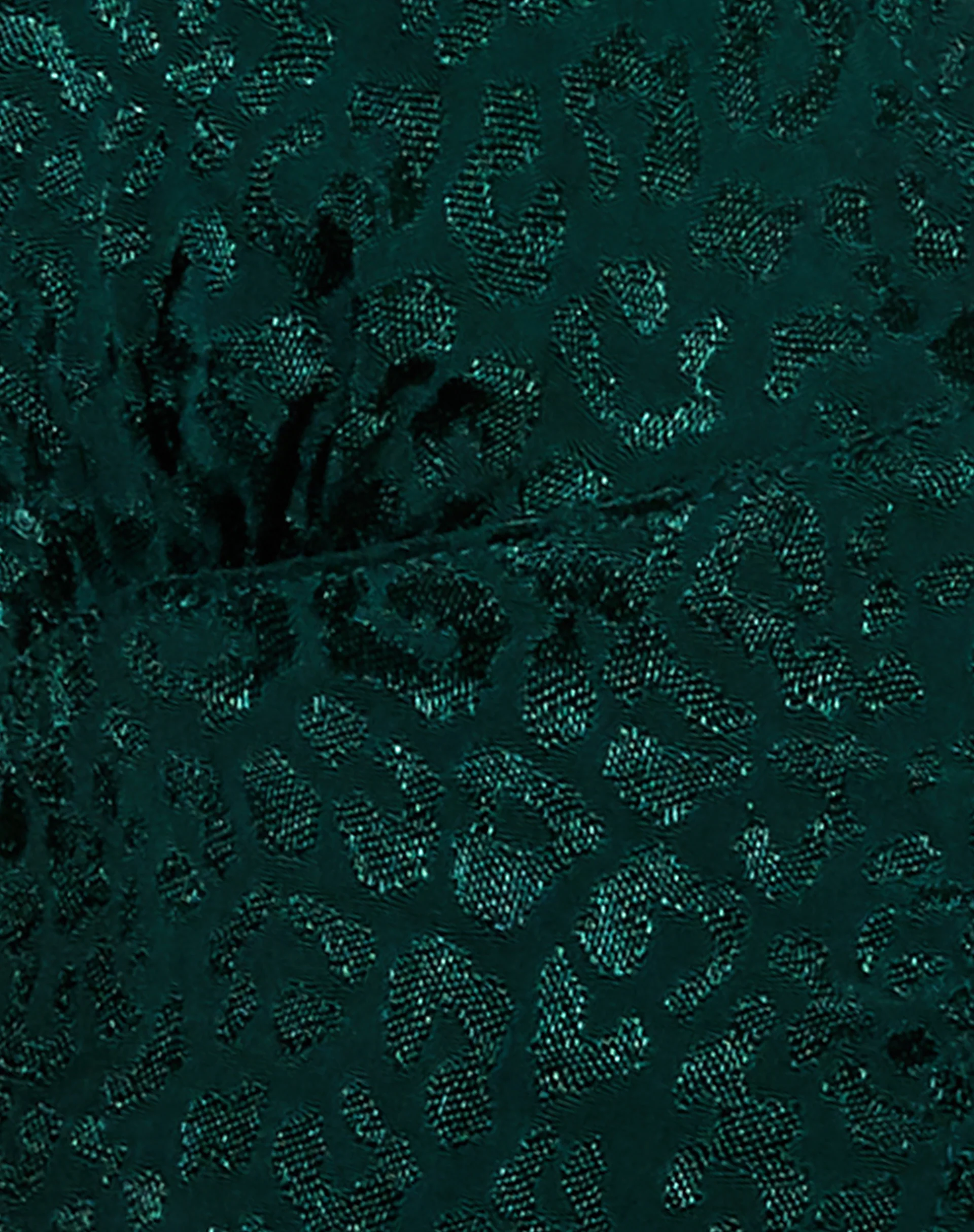 Sipa Crop Top in Satin Cheetah Forest Green - Image 6