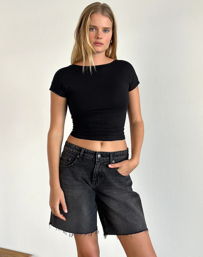 Sipang Tie Back Top in Black - Image 2