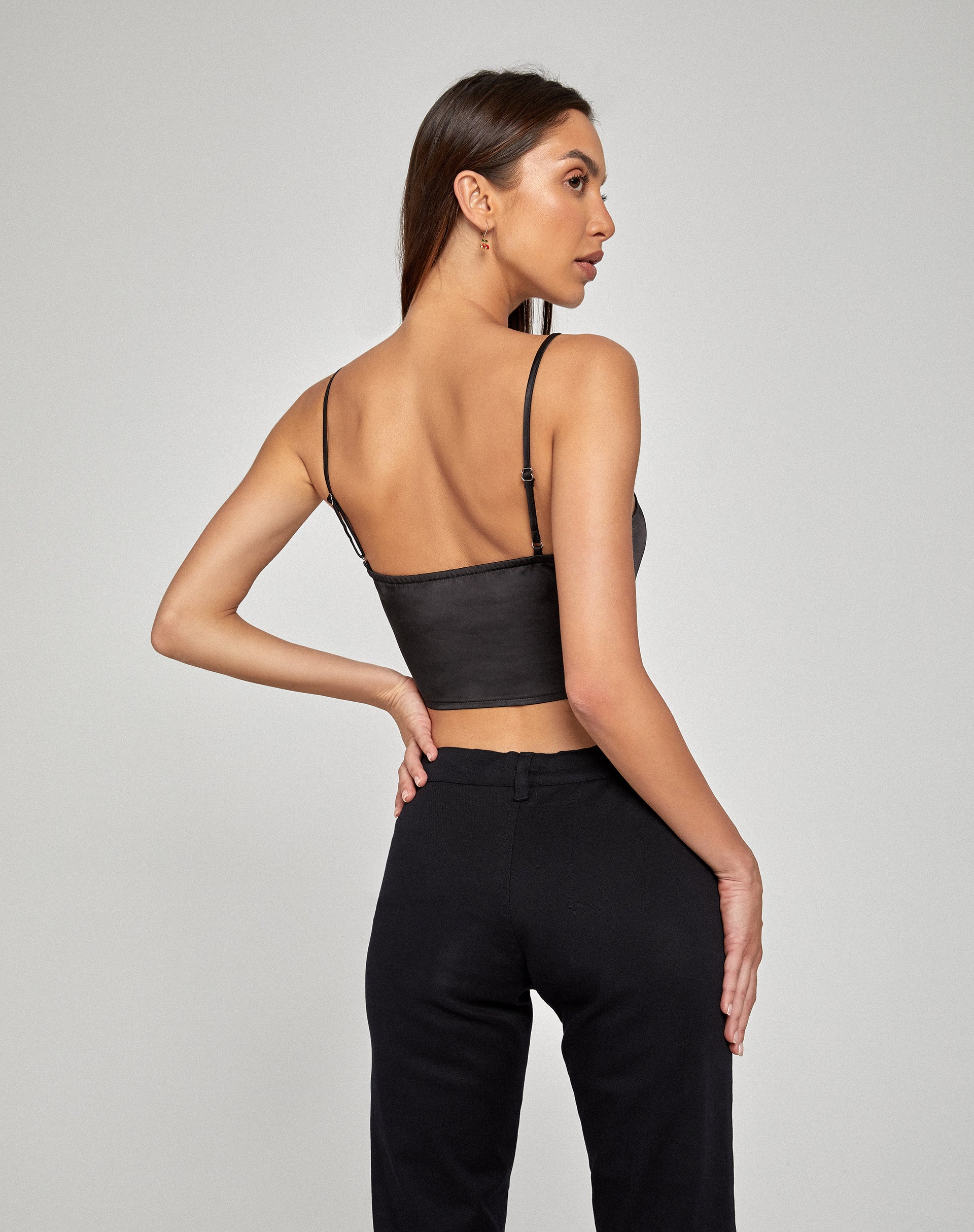 Sipin Top in Satin Black - Image 3