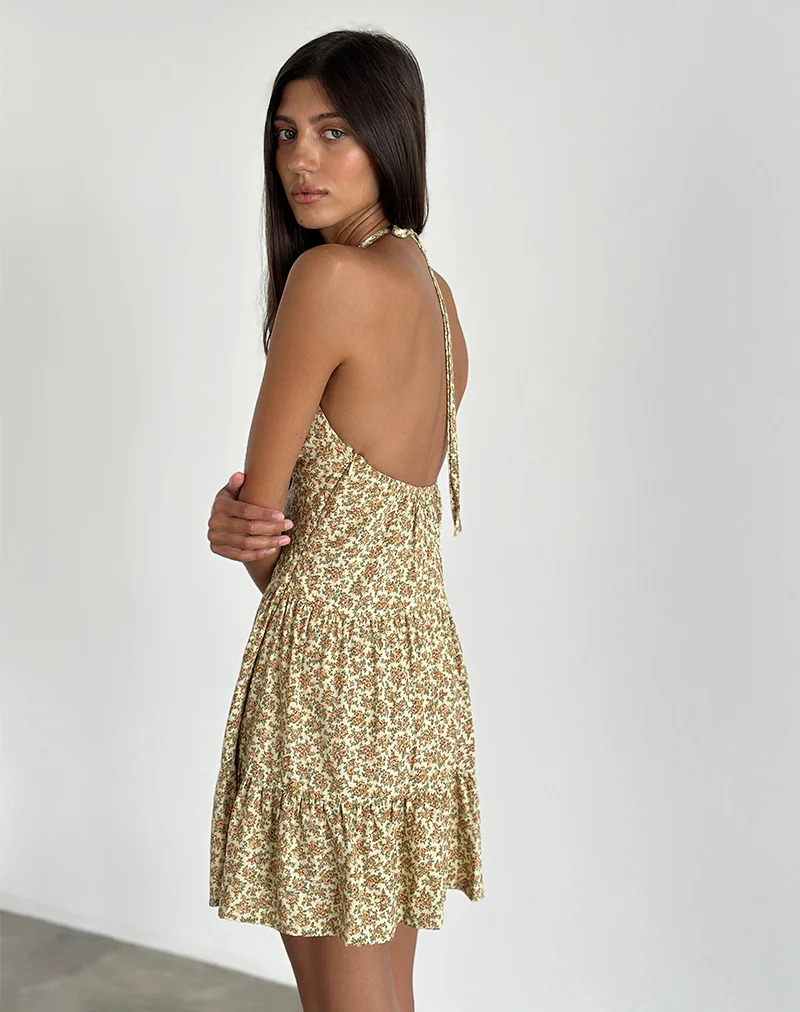 Siskana Mini Dress in Washed Ditsy - Image 3