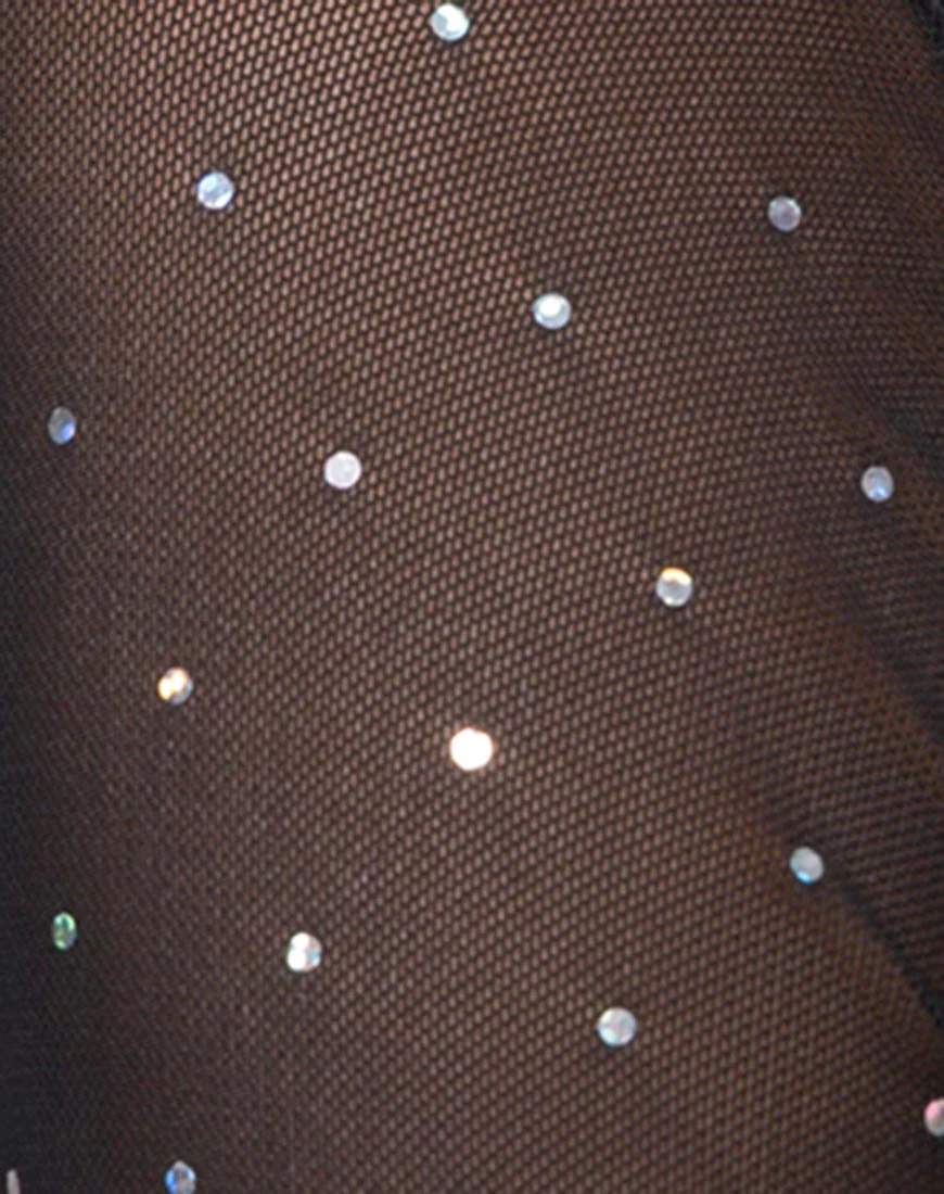 Sita Unitard in Net Crystal Black - Image 5