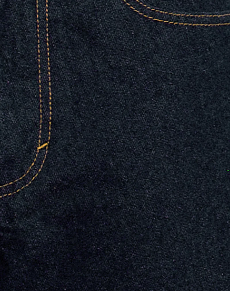 Low Rise Denim Skater Short in Indigo - Image 6