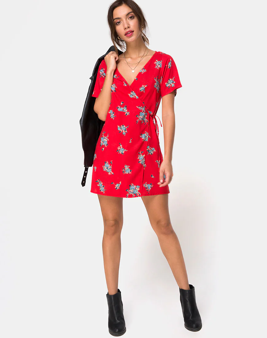 Slava Dress in Soi Rose Red - Image 3
