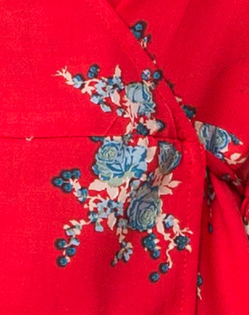 Slava Dress in Soi Rose Red - Image 5