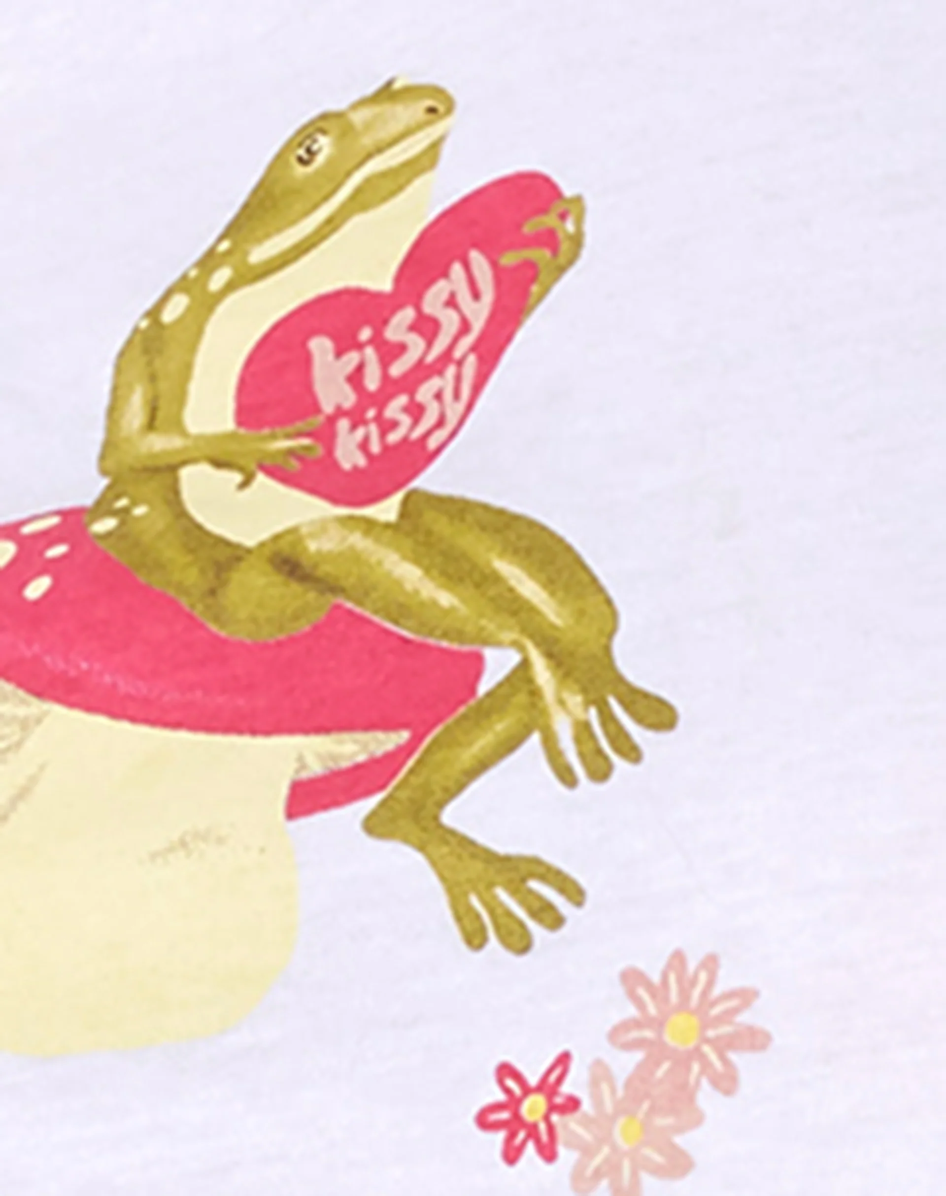 Slim Fit Tee in White Kissing Frog - Image 6