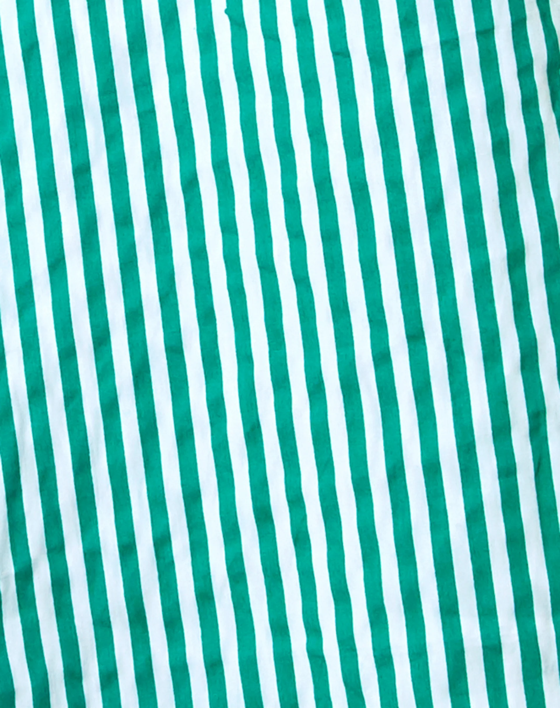 Smith Shirt in Vertical Stripe Green and White - Image 5