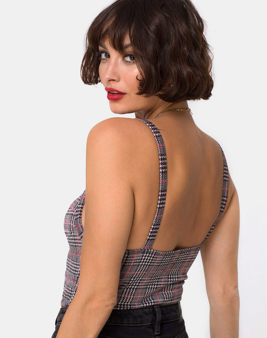 Soares Bodice in Charles Check Blush - Image 2