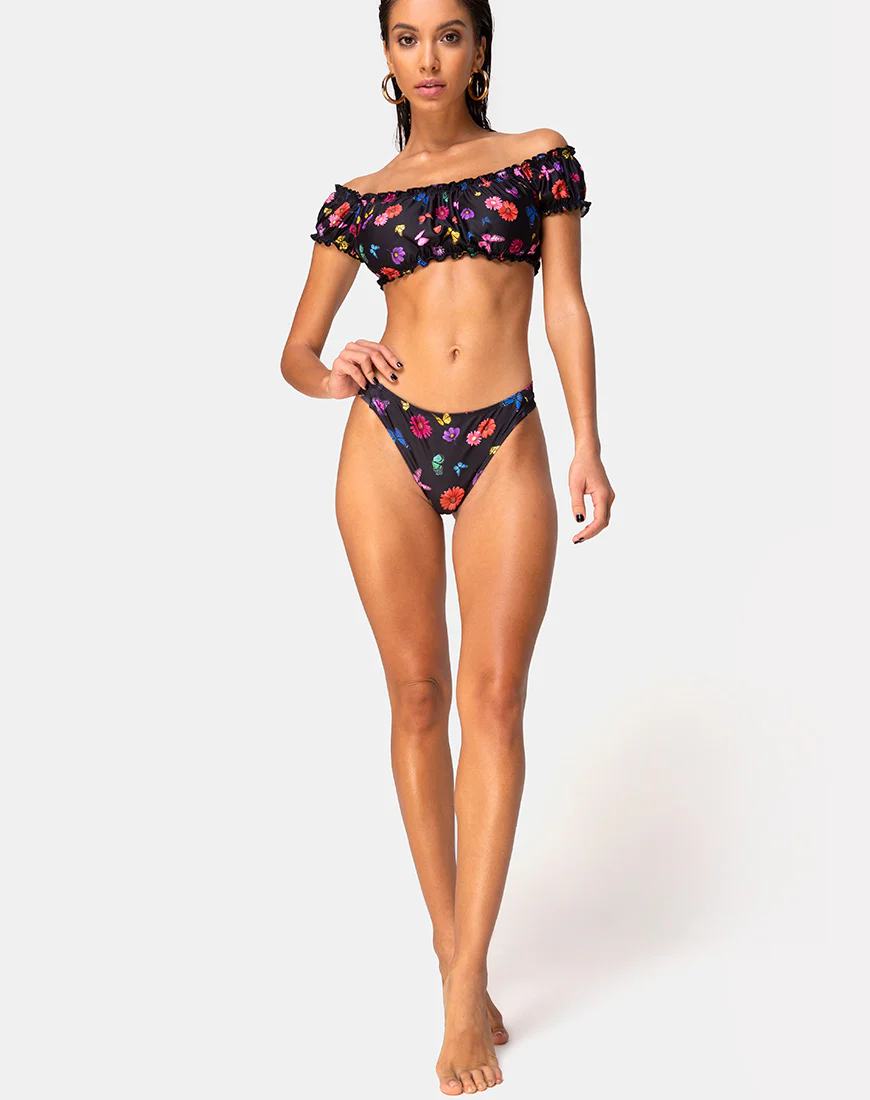 Sofia Bikini Top in Butterfly Floral - Image 5