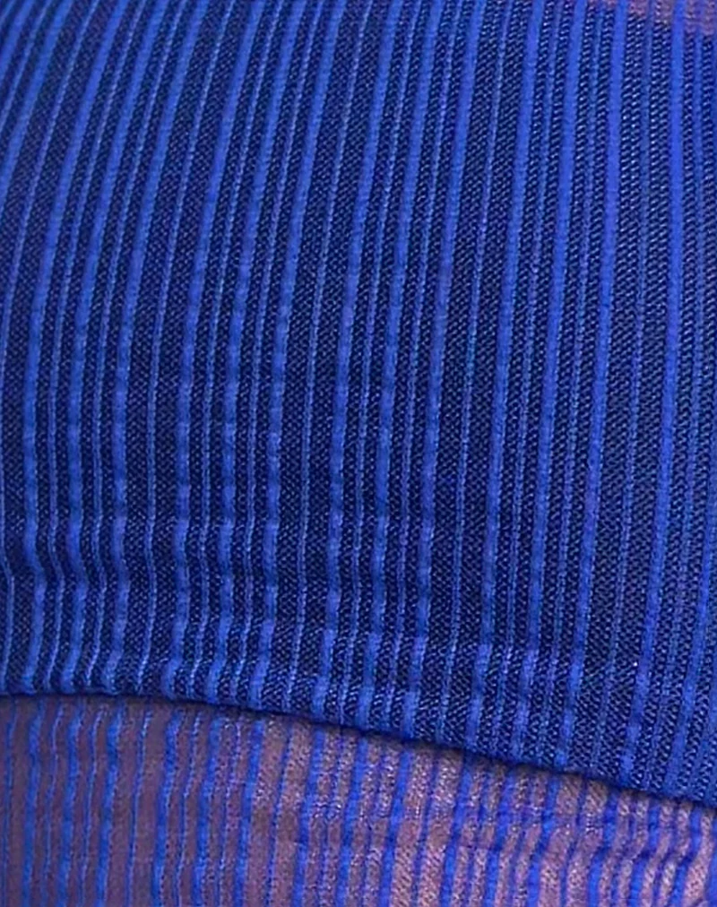Sohan Top in Sheer Texture Blue - Image 4