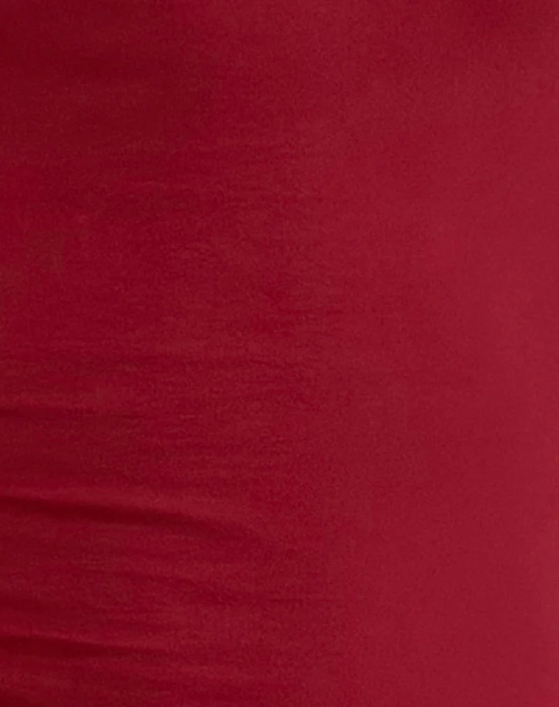 Solani Top in Adrenaline Red with Black Binding - Image 5