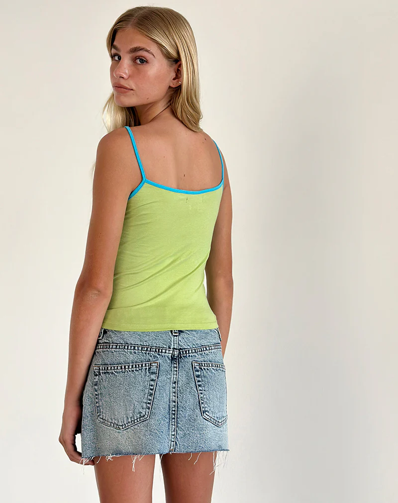 Solani Top in Green Banana with Blue Binding - Image 3