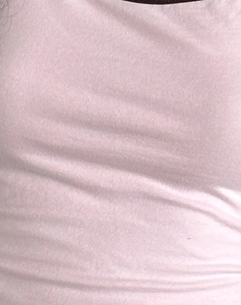 Solani Top in Light Pink with Deep Mahogany Binding - Image 5