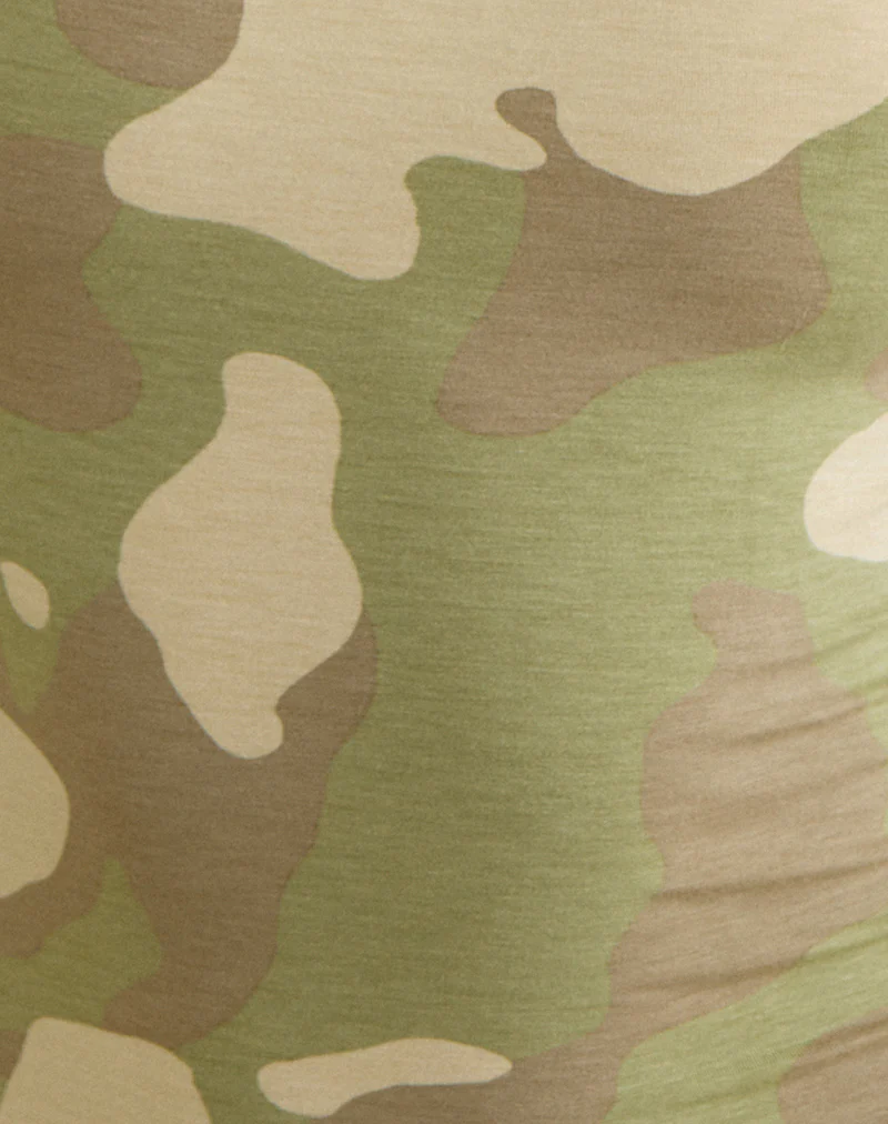 Solay Cami Top in Blurry Camo Khaki - Image 7