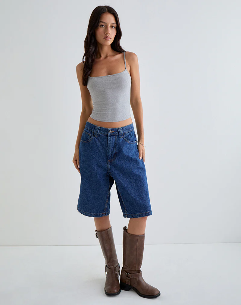 Solay Vest Top in Grey Marl - Image 2