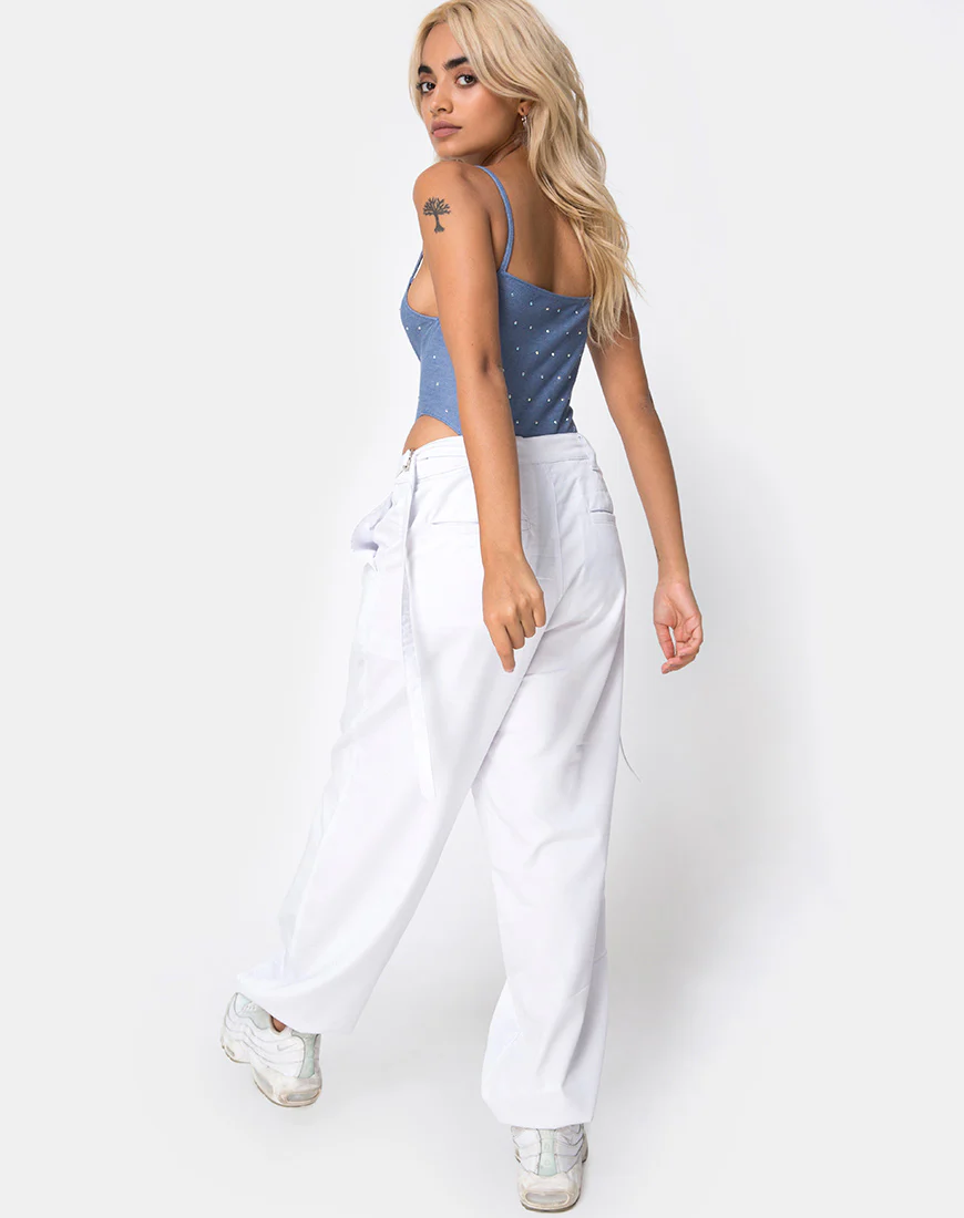 Solemo Bodice in Blue Denim Hot Fix - Image 4