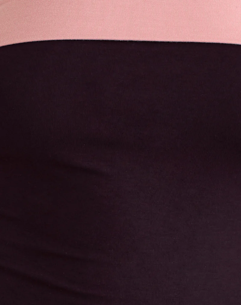 Solna Bandeau Top in Redwood with Pink Lady Binding - Image 6
