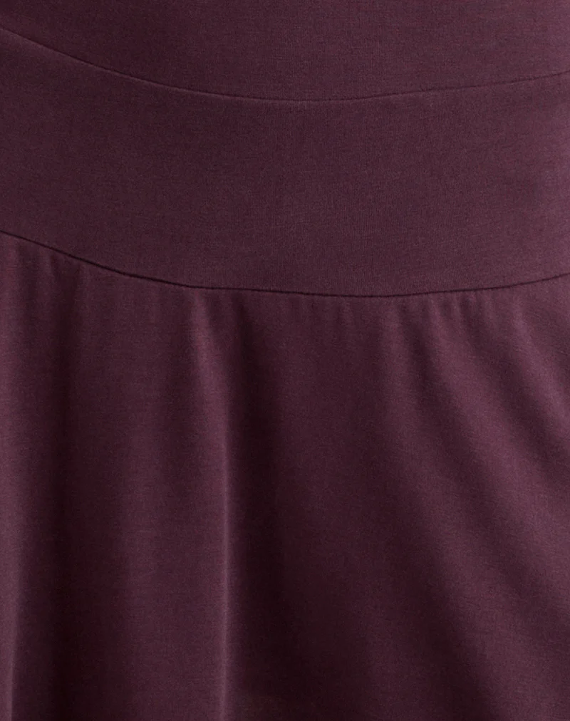 Somiah Bardot Mini Dress in Cupro Deep Purple - Image 6