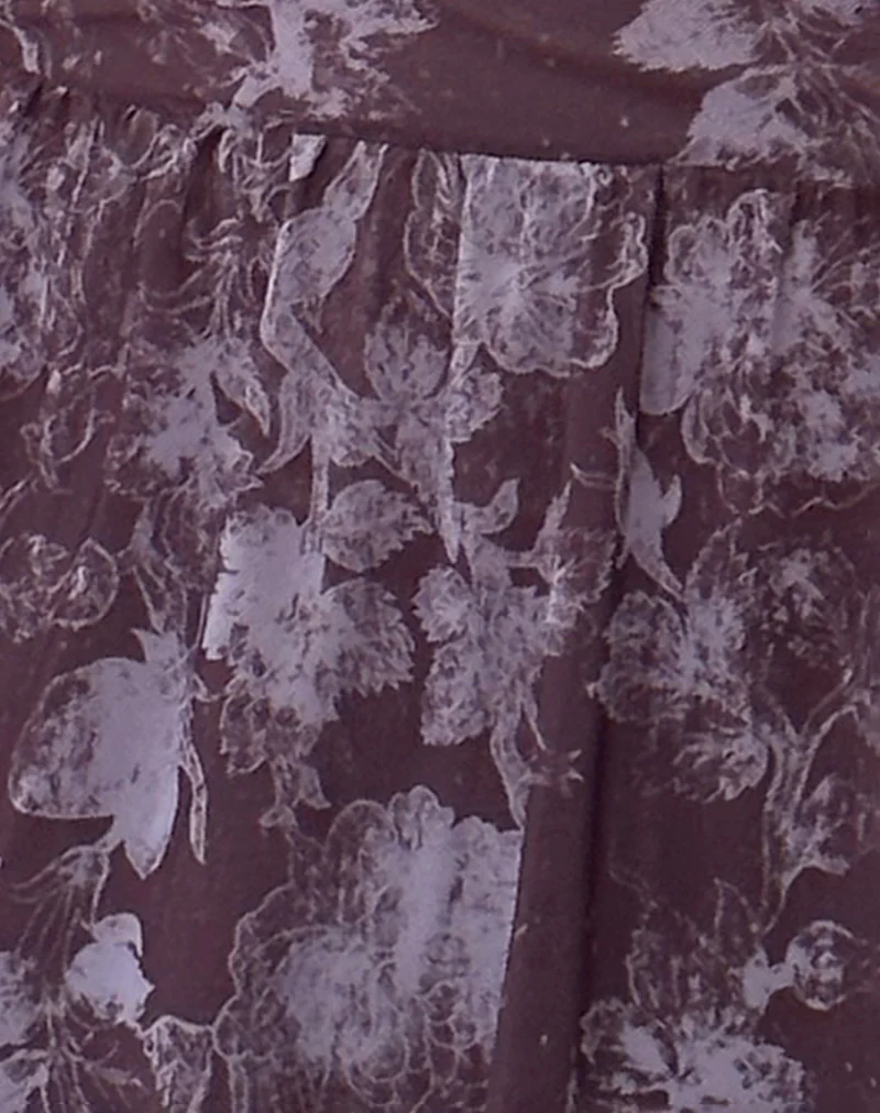 Sonata Mini Dress in Botanic Sketch Purple - Image 5