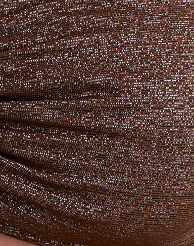 Sorawa Bikini Top in Shimmer Brown with Spiral - Image 6