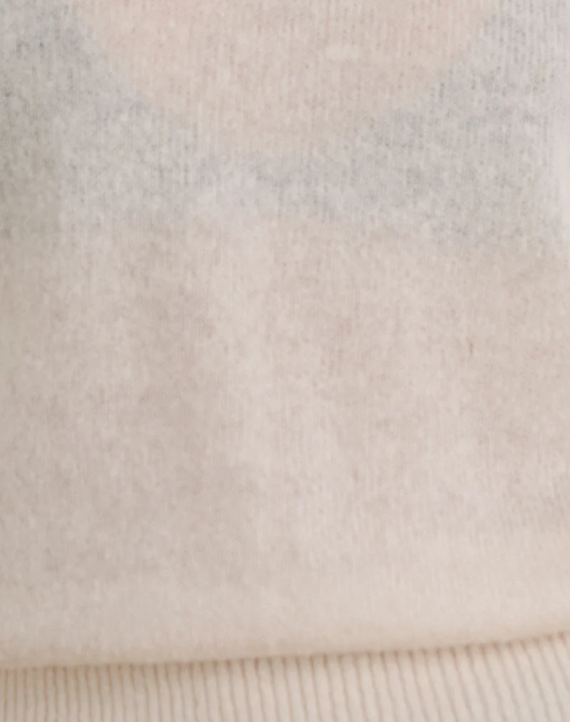 Sorin Deep Waistband Top in Knit Ecru - Image 7