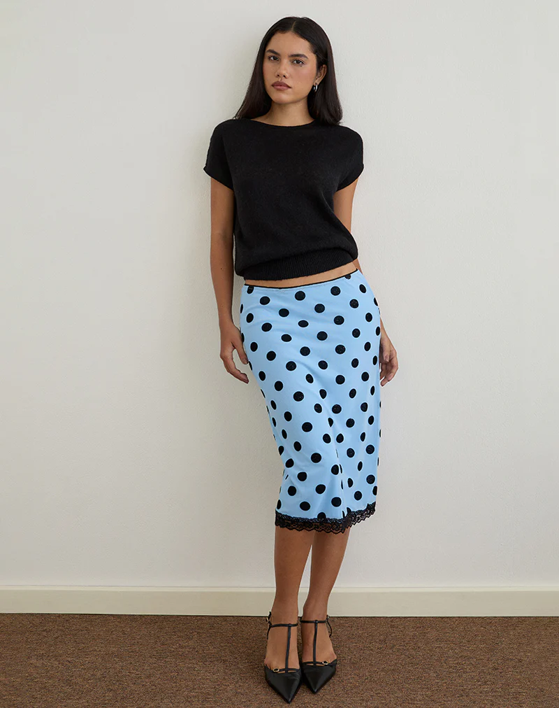 Sorin Deep Waistband Top in Knit Black - Image 2