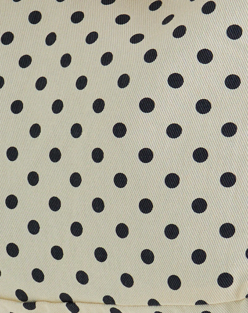 Sota Polka Twill Bag in White and Black - Image 5
