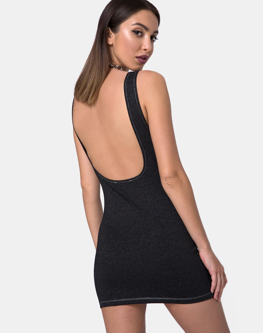 Spara Dress in Denim Black - Image 2