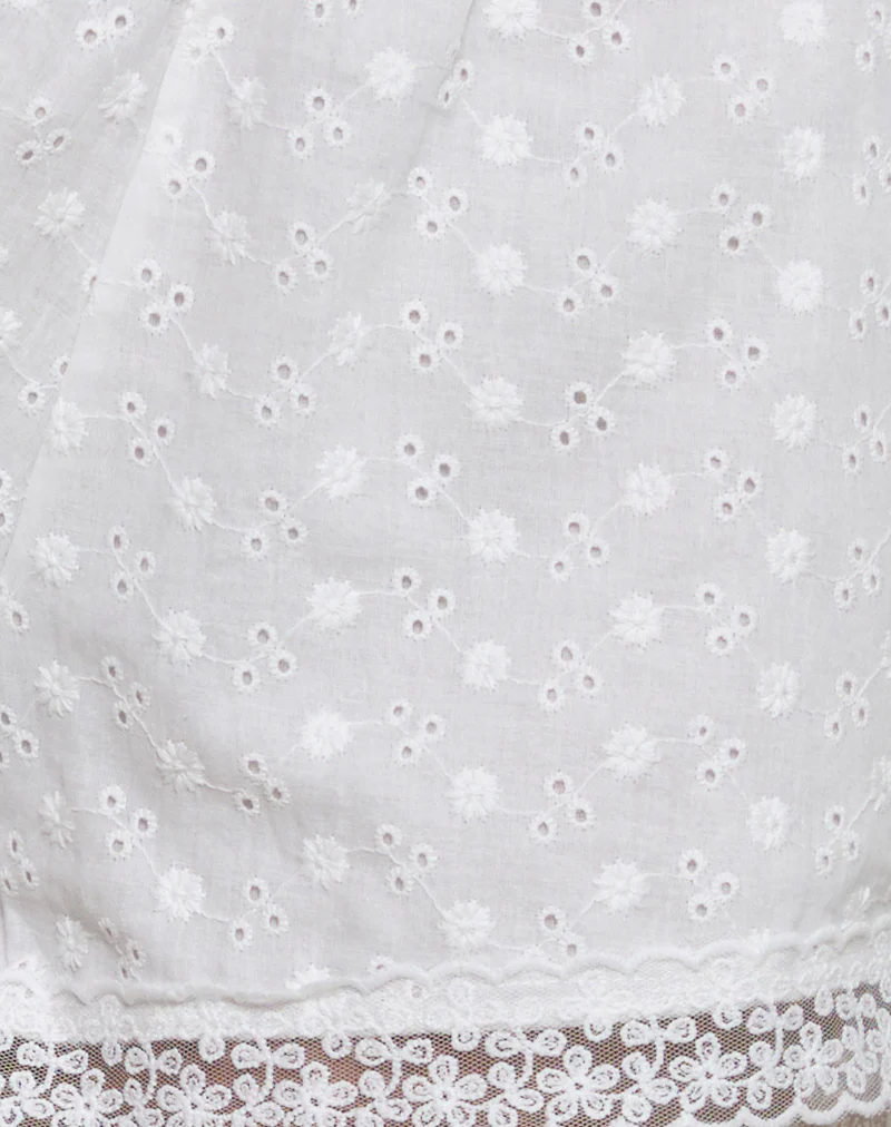 Strapa Cami Top in Broderie Ivory - Image 6
