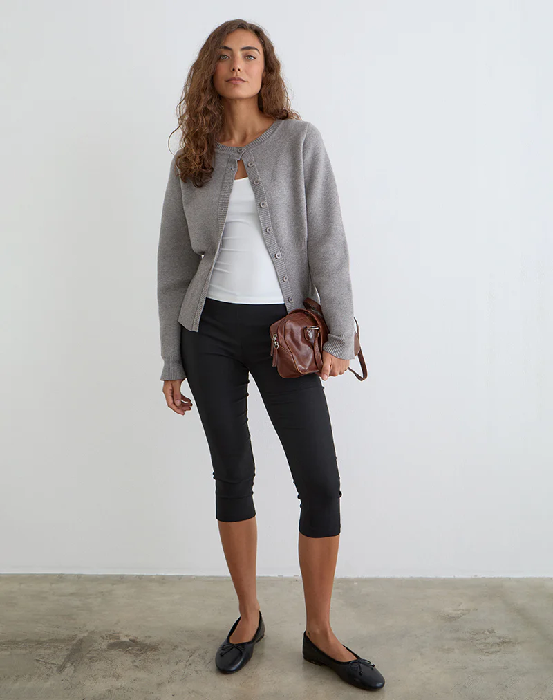 Subra Long Sleeve Cardigan in Grey - Image 3